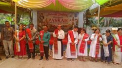 Romo Bernardus Yusa Bimo Hanto, OSC Hadiri Perayaan Paskah Rayon II Santa Odelia di Sialang Buah, Umat Diajak Berbagi Sukacita dan Harapan