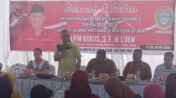 Reses Delpin Barus di Desa Pasar Baru Kecamatan Teluk Mengkudu, Warga Minta BPJS Gratis dan Lampu Jalan