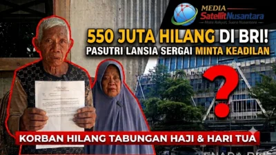 Tabungan Rp550 Juta Nasabah Lansia Diduga Raib, Pasutri Asal Sergai Mohon Bantuan Presiden Prabowo