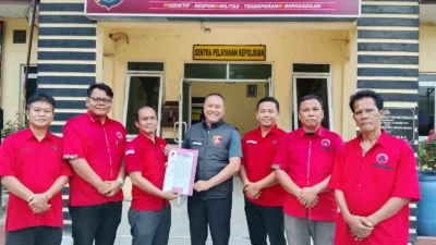 PAC PDI Perjuangan Sei Bamban Sambangi Polsek Sei Rampah, Kenalkan Kepengurusan Baru