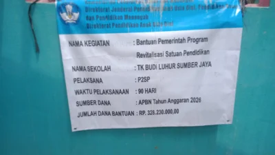 Dugaan Ketidaksesuaian RAB, Proyek Rehabilitasi TK Budi Luhur Lampung Timur Menuai Sorotan